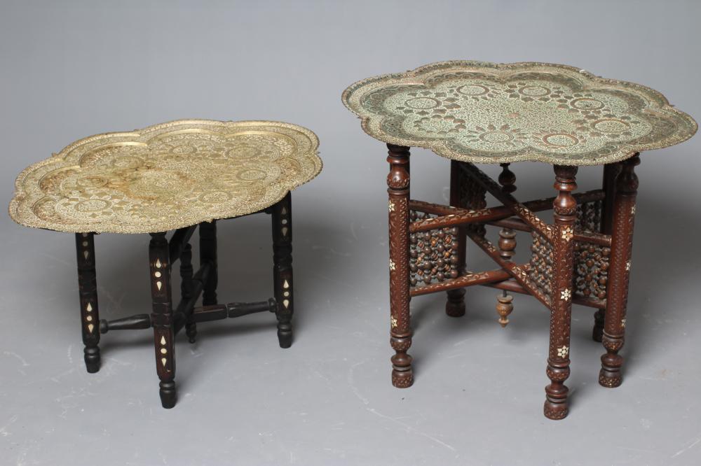 A BENARES FOLDING TABLE Image