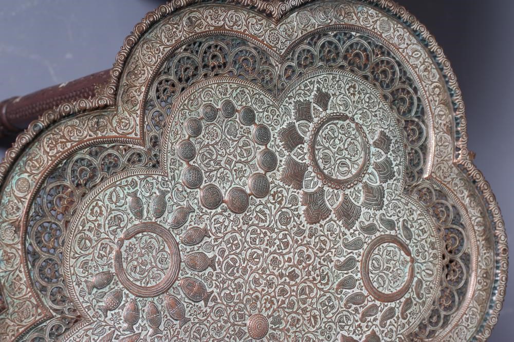 A BENARES FOLDING TABLE Image