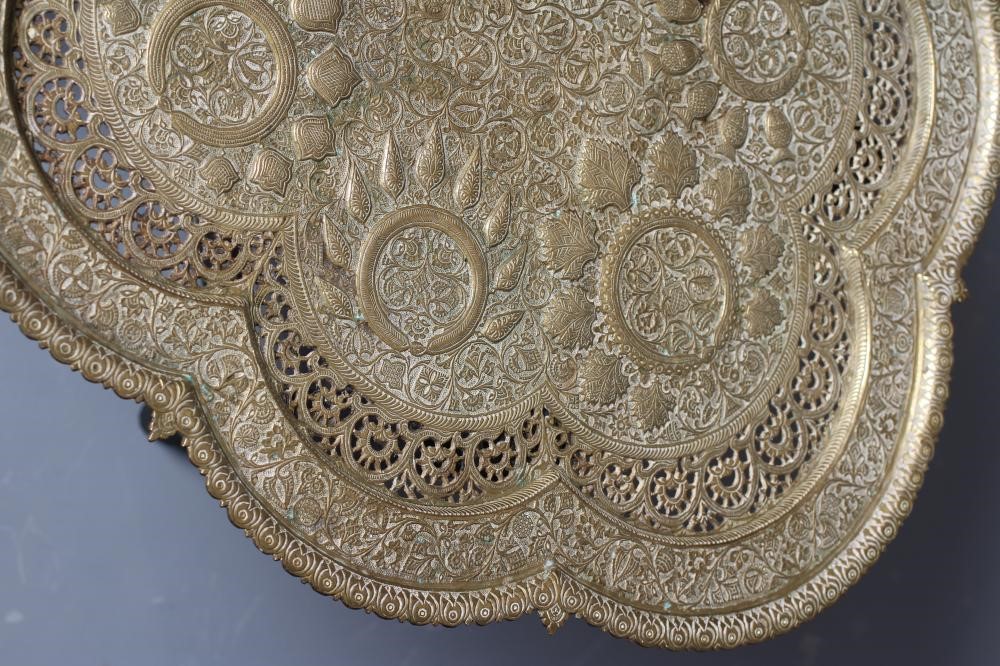 A BENARES FOLDING TABLE Image