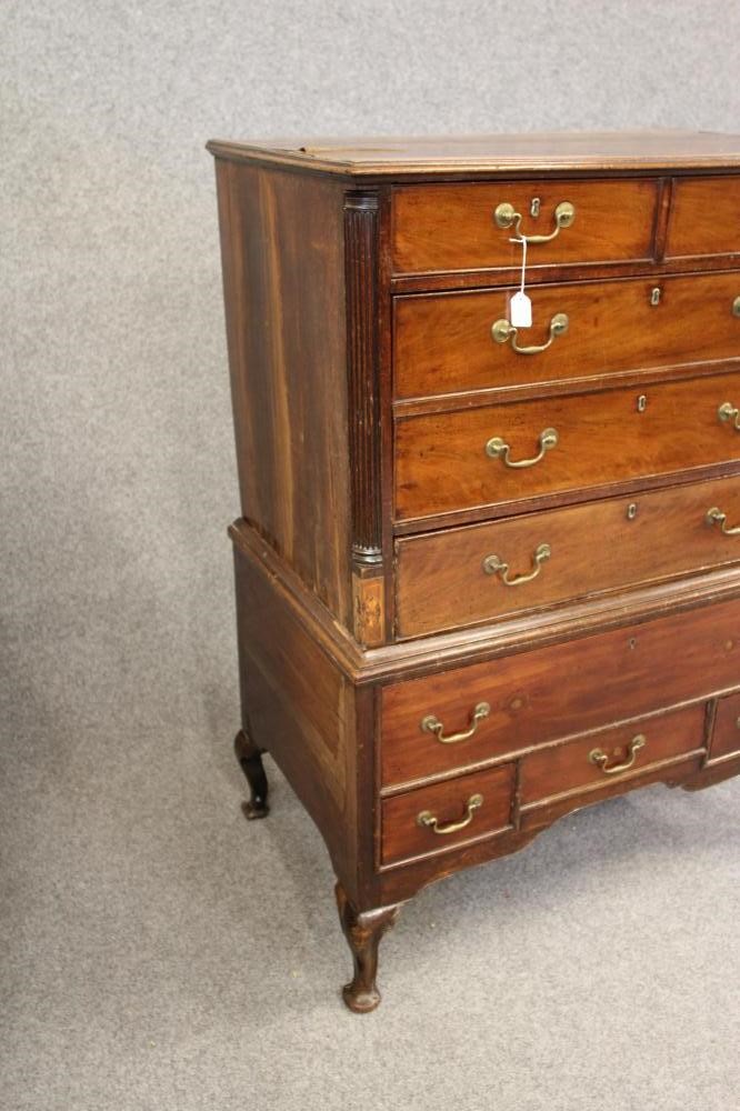 A MAHOGANY CHEST ON STAND Image