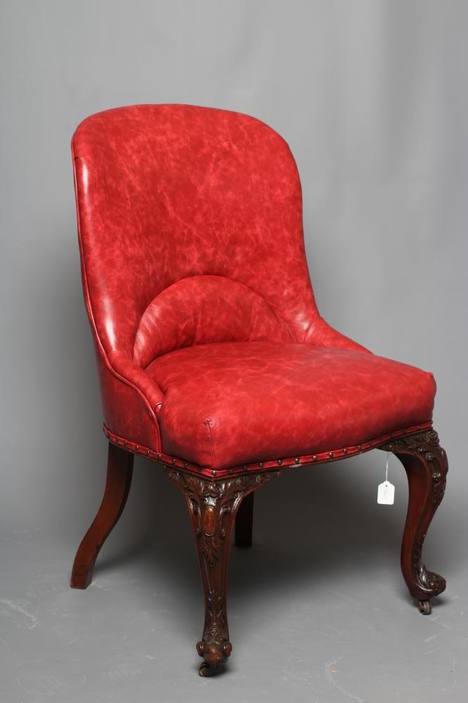 A MAHOGANY FRAMED SIDE CHAIR Image