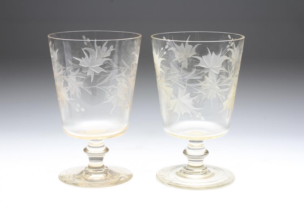 A PAIR OF LATE VICTORIAN LARGE GOBLET VASES Image