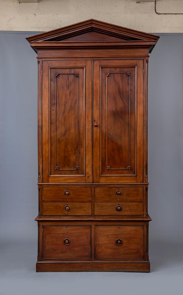 A MAHOGANY ESTATE CUPBOARD Image