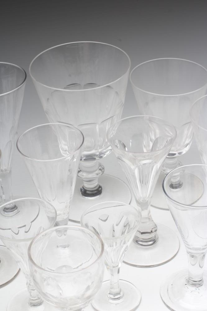 A COLLECTION OF THIRTY ONE GEORGIAN AND LATER WINE GLASSES Image