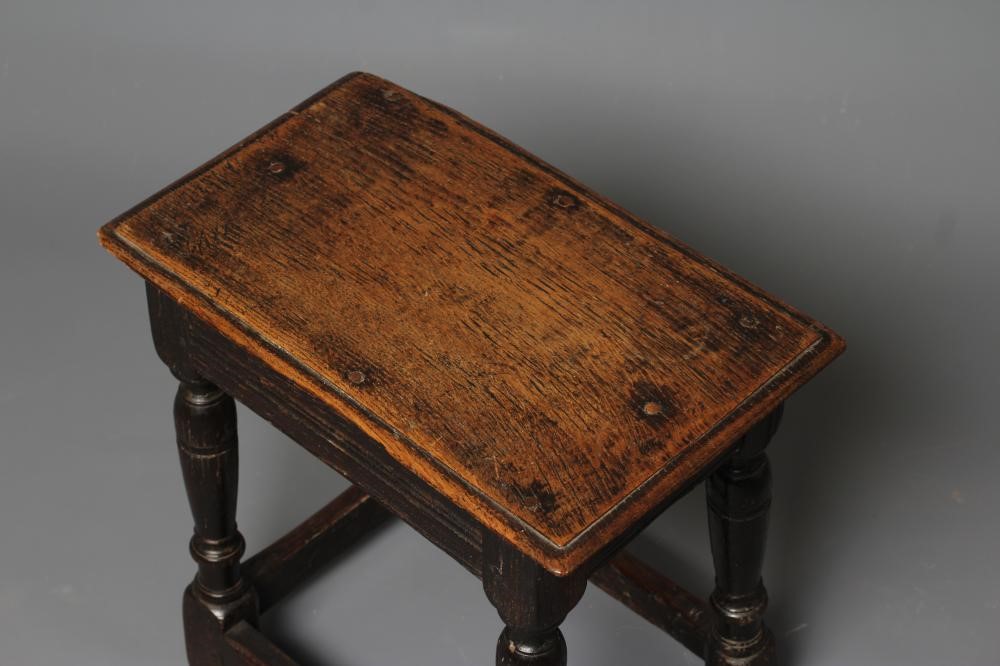 AN OAK JOINED STOOL Image
