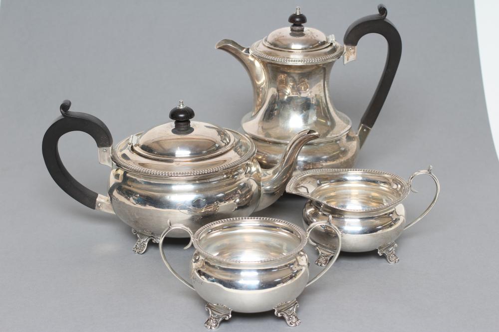 A FOUR PIECE TEA SERVICE Image