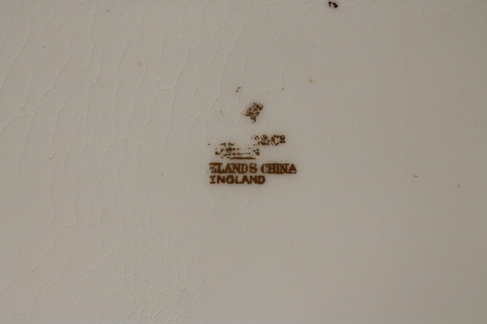 A VICTORIAN COPELAND'S CHINA CORRESPONDENCE RACK/DESK STANDISH of shaped oblong form with gilt Image