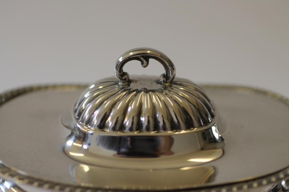 A SILVER TWO HANDLED SUCRIER AND COVER Image