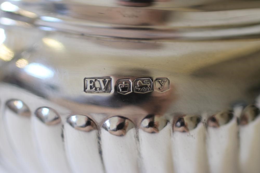 A SILVER TWO HANDLED SUCRIER AND COVER Image