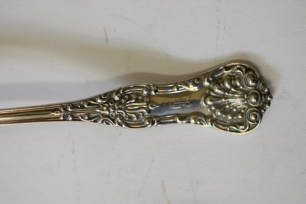 A SET OF SIX SILVER SOUP SPOONS Image