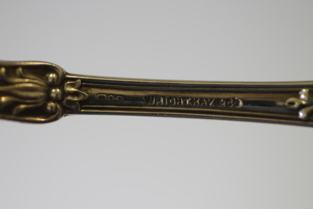 A SET OF SIX SILVER SOUP SPOONS Image