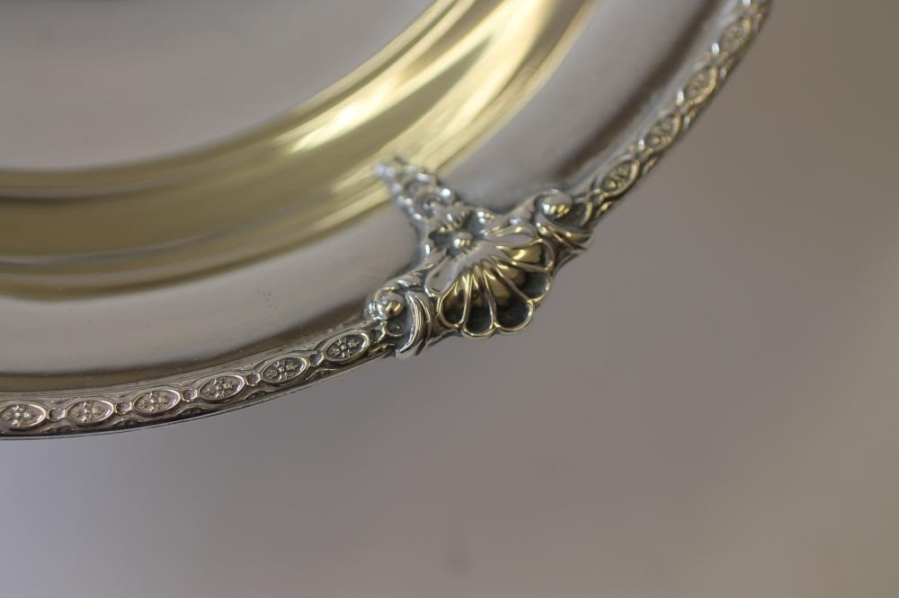 A SILVER LOW PEDESTAL DISH Image