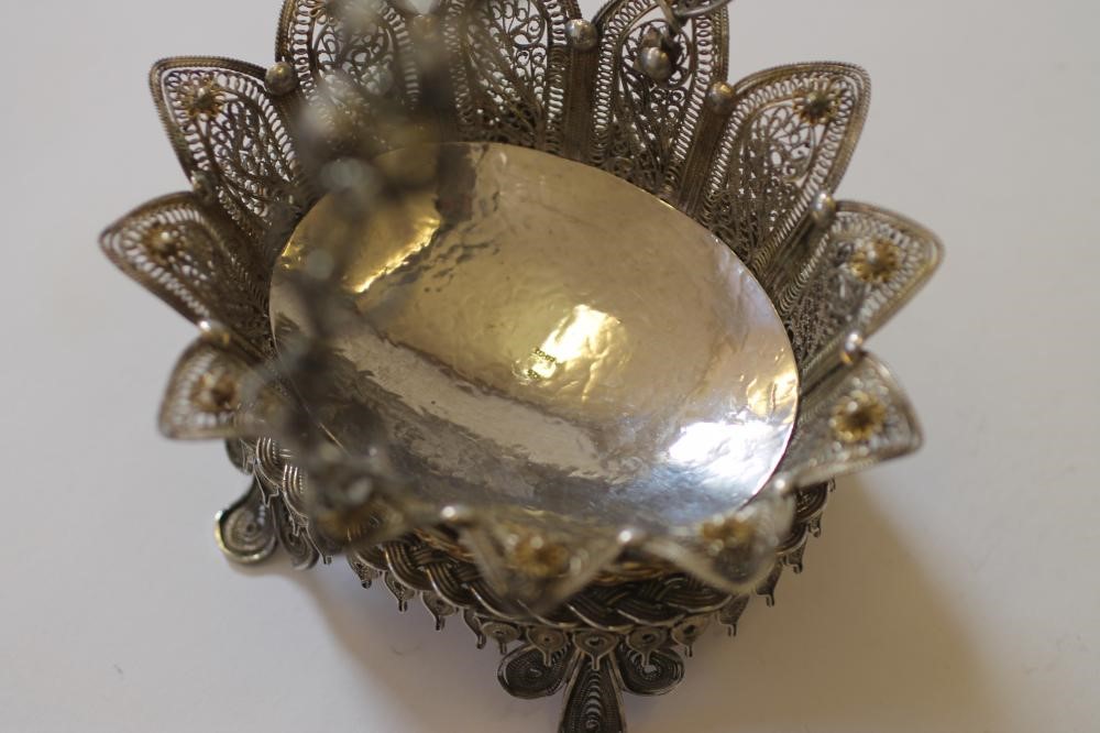 A CONTINENTAL SILVER FILIGREE BASKET Image