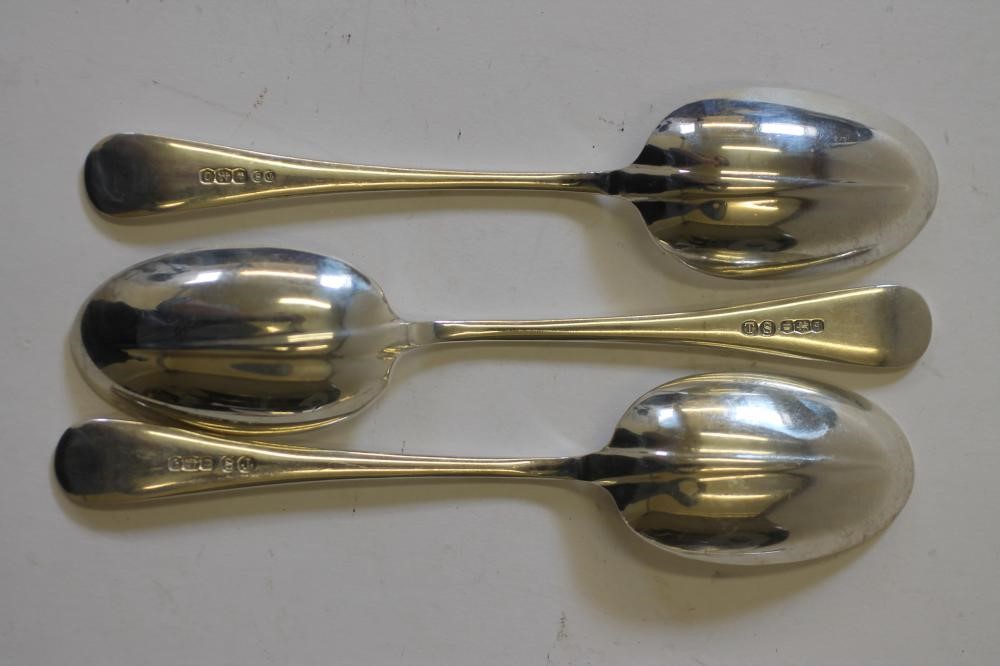 A COMPOSITE SET OF SIX SILVER DESSERT SPOONS Image