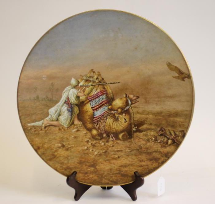 A CROWN DERBY EARTHENWARE PLAQUE Image