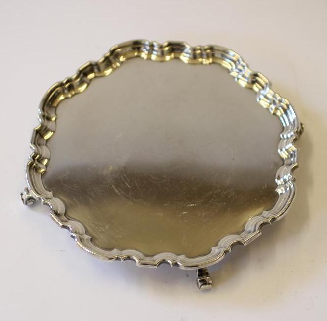 A SMALL SILVER SALVER Image