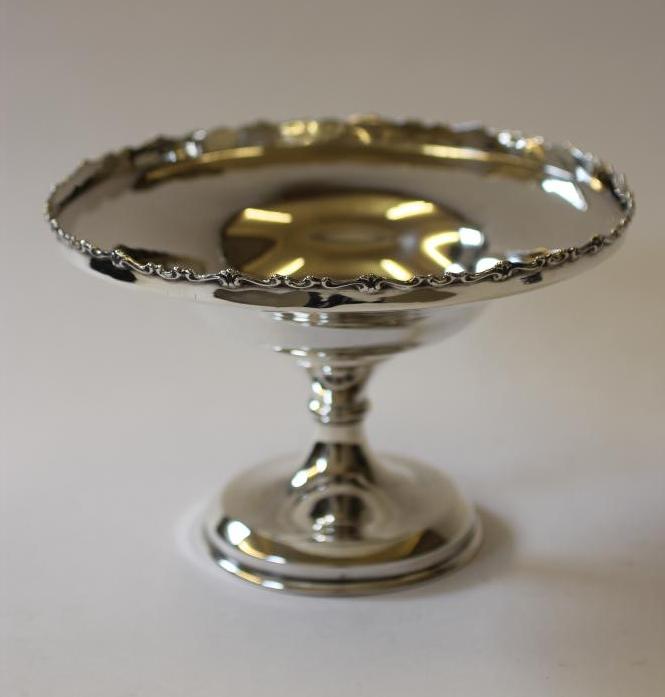 A SILVER PEDESTAL TAZZA Image