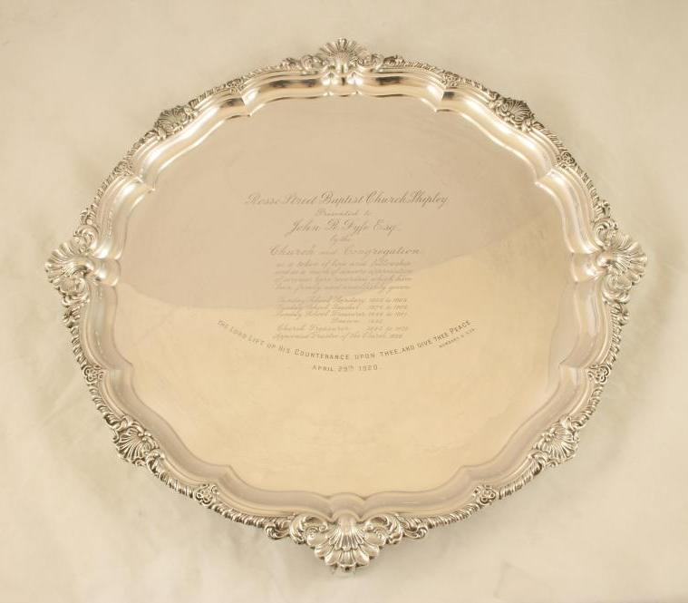 A LARGE SILVER SALVER Image