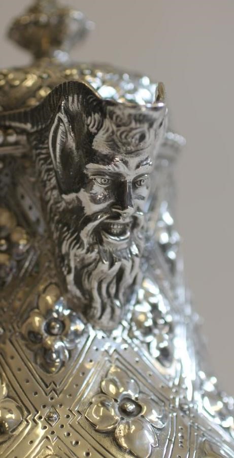 A MID VICTORIAN SILVER WINE JUG Image