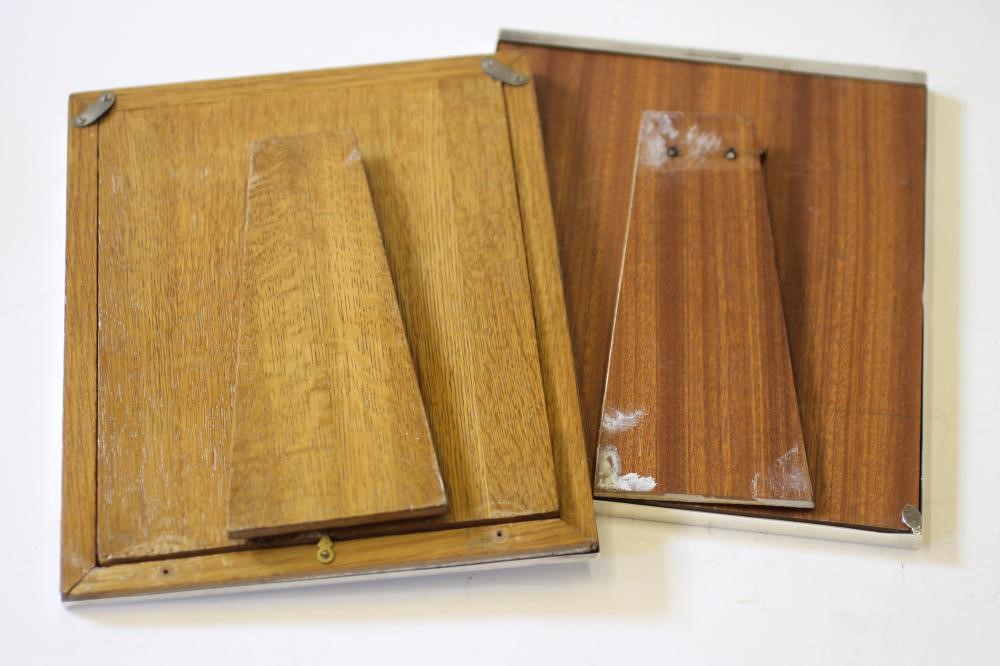 TWO SIMILAR EASEL BACK SILVER PHOTOGRAPH FRAMES Image