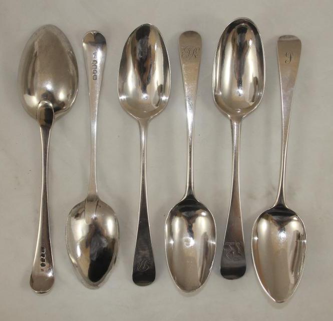 THREE GEORGE III SILVER TABLESPOONS Image