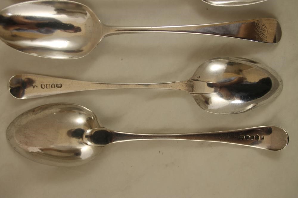 THREE GEORGE III SILVER TABLESPOONS Image