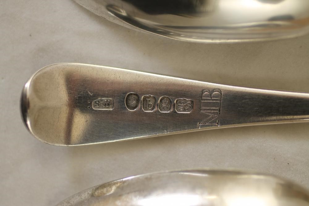 SIX GEORGE III SILVER TABLESPOONS Image