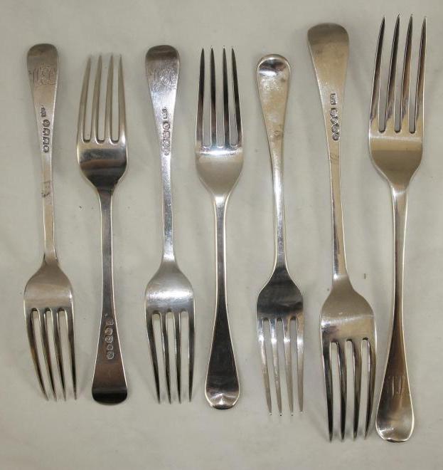 A SET OF THREE VICTORIAN SILVER DESSERT FORKS Image