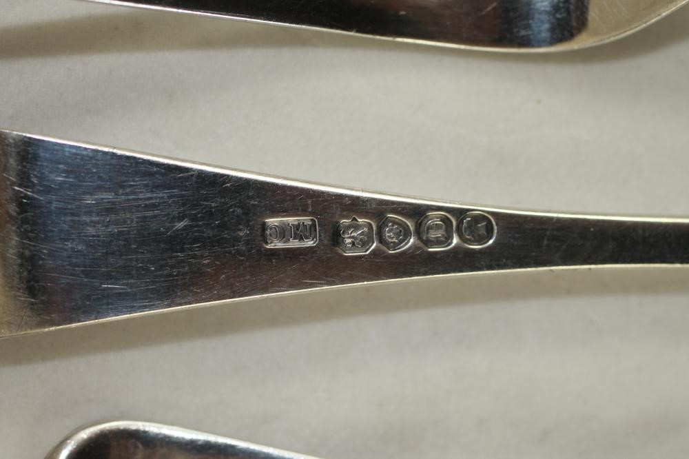 A SET OF THREE VICTORIAN SILVER DESSERT FORKS Image