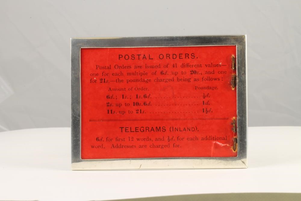 AN EDWARDIAN SILVER STAMP BOOK HOLDER Image