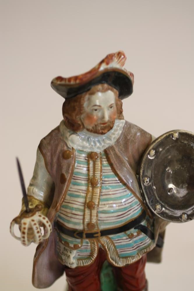 A PEARLWARE FIGURE OF FALSTAFF Image