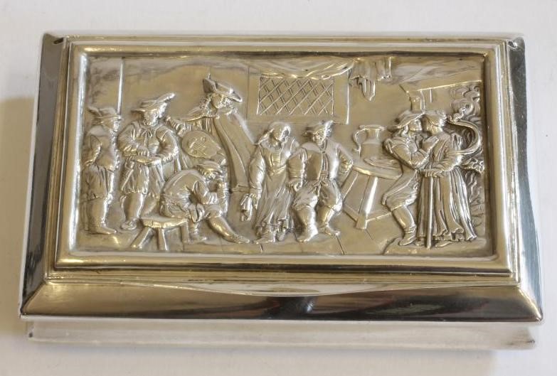 A WILLIAM IV SILVER TABLE SNUFF BOX Image