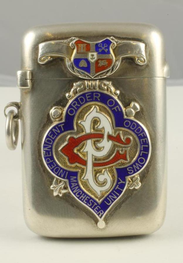 A LATE VICTORIAN SILVER VESTA CASE Image