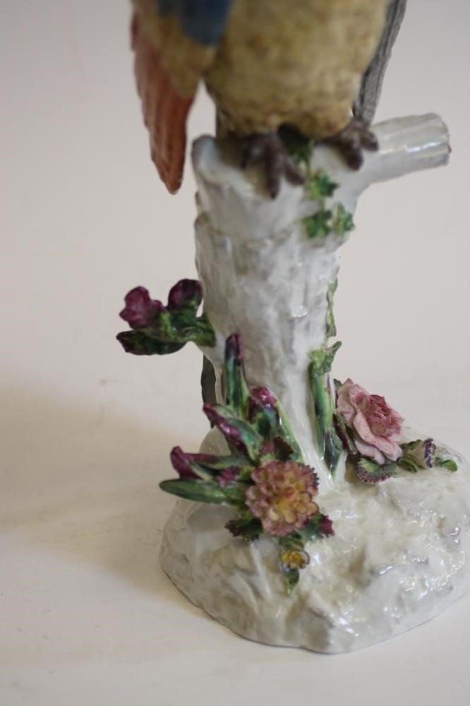 A PAIR OF CONTINENTAL PORCELAIN PARROTS Image