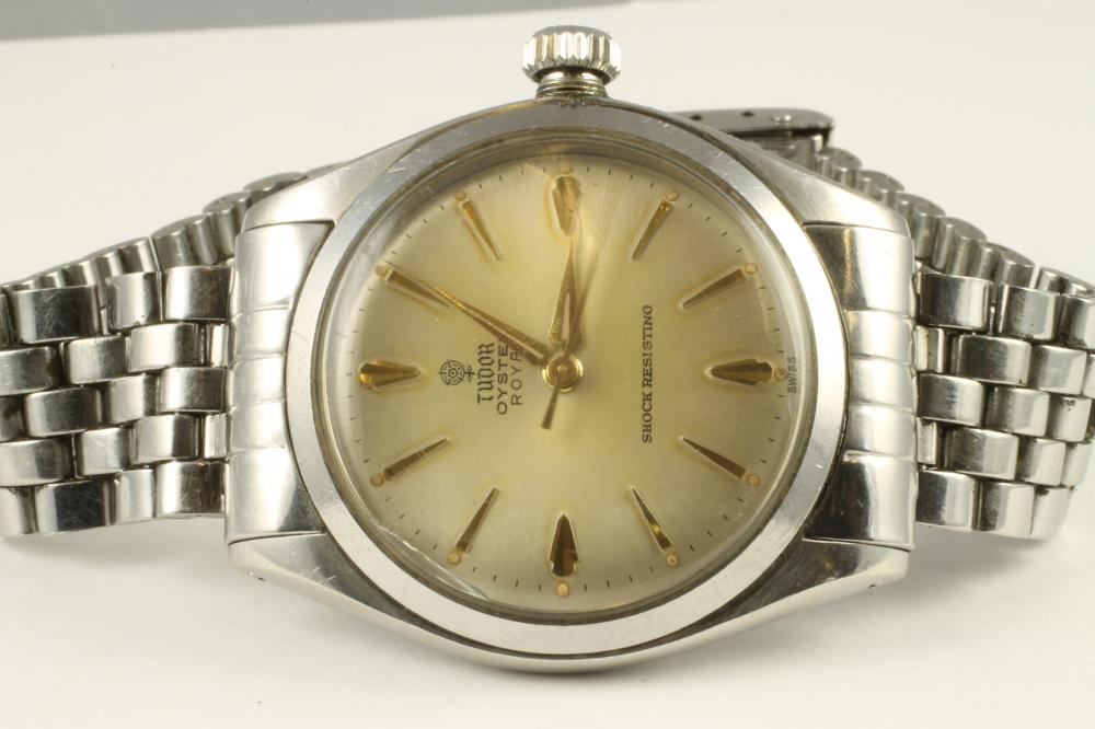 A GENTLEMAN'S STAINLESS STEEL "TUDOR OYSTER ROYAL" WRISTWATCH Image