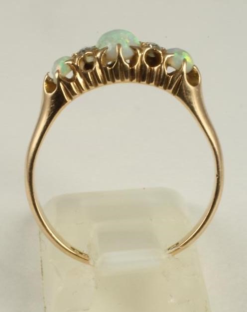 A VICTORIAN OPAL AND DIAMOND RING Image