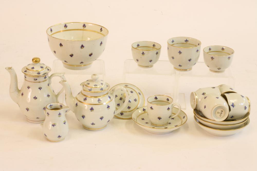 A MINIATURE CAUGHLEY PORCELAIN PART TEA AND COFFEE SERVICE Image