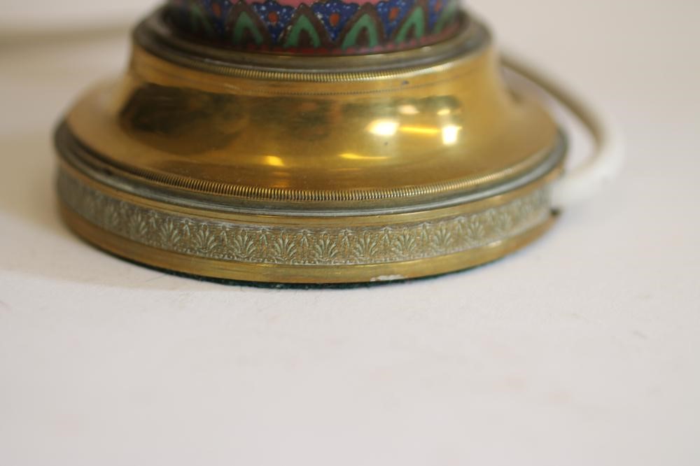 A CHINESE CLOISONNE ENAMEL ON BRASS VASE of slender ovoid form Image