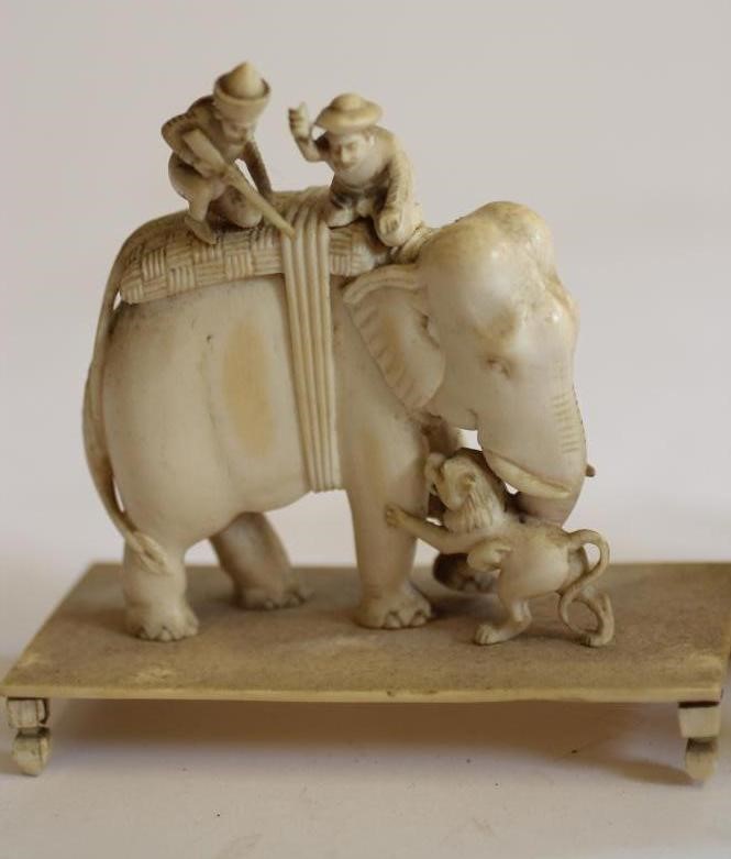 AN INDIAN IVORY GROUP Image