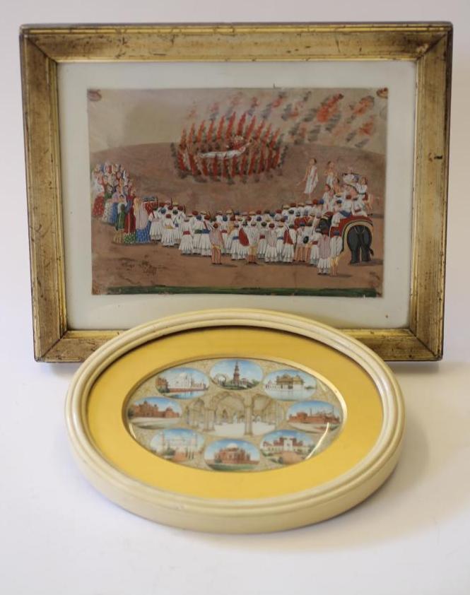 AN INDIAN MINIATURE PAINTING ON IVORY Image