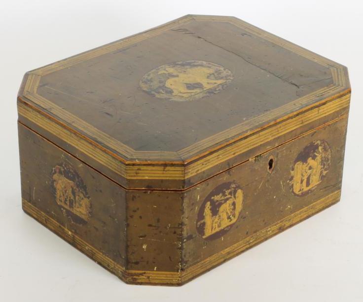 A GEORGIAN MAHOGANY WORKBOX Image