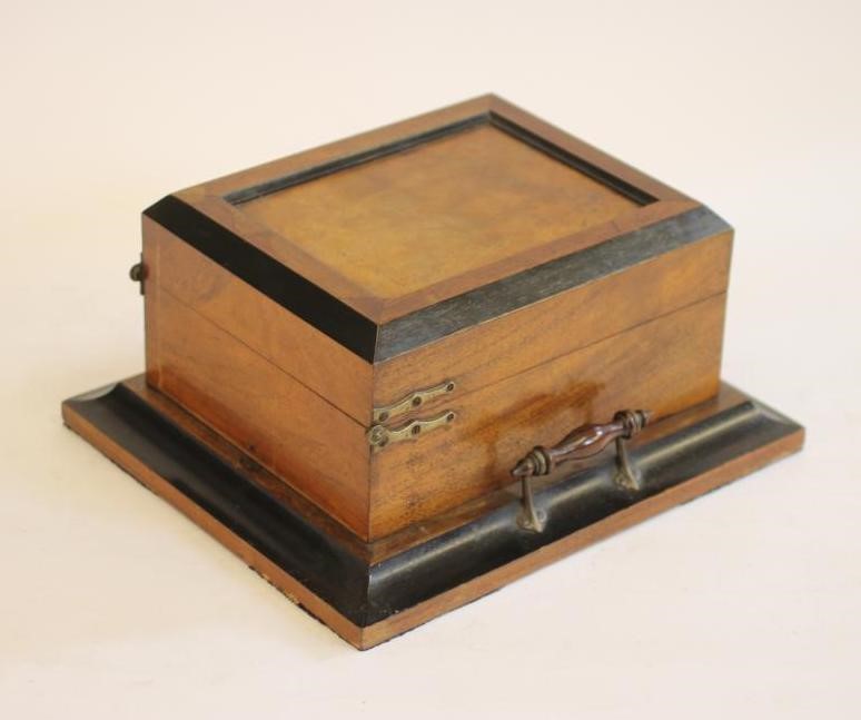 A WALNUT AND EBONISED CASED GRAPHOSCOPE Image