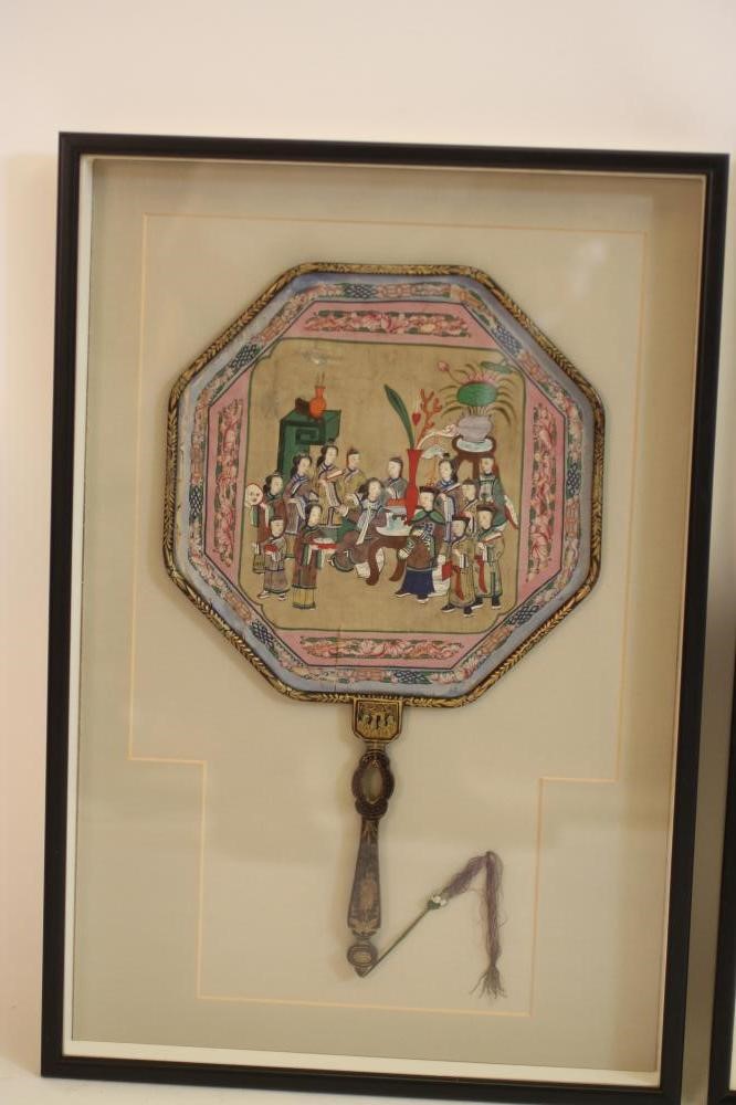 A PAIR OF CHINESE EXPORT FACE SCREENS Image