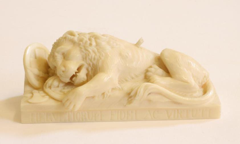 A EUROPEAN CARVED IVORY MODEL Image