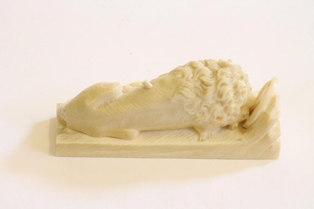 A EUROPEAN CARVED IVORY MODEL Image