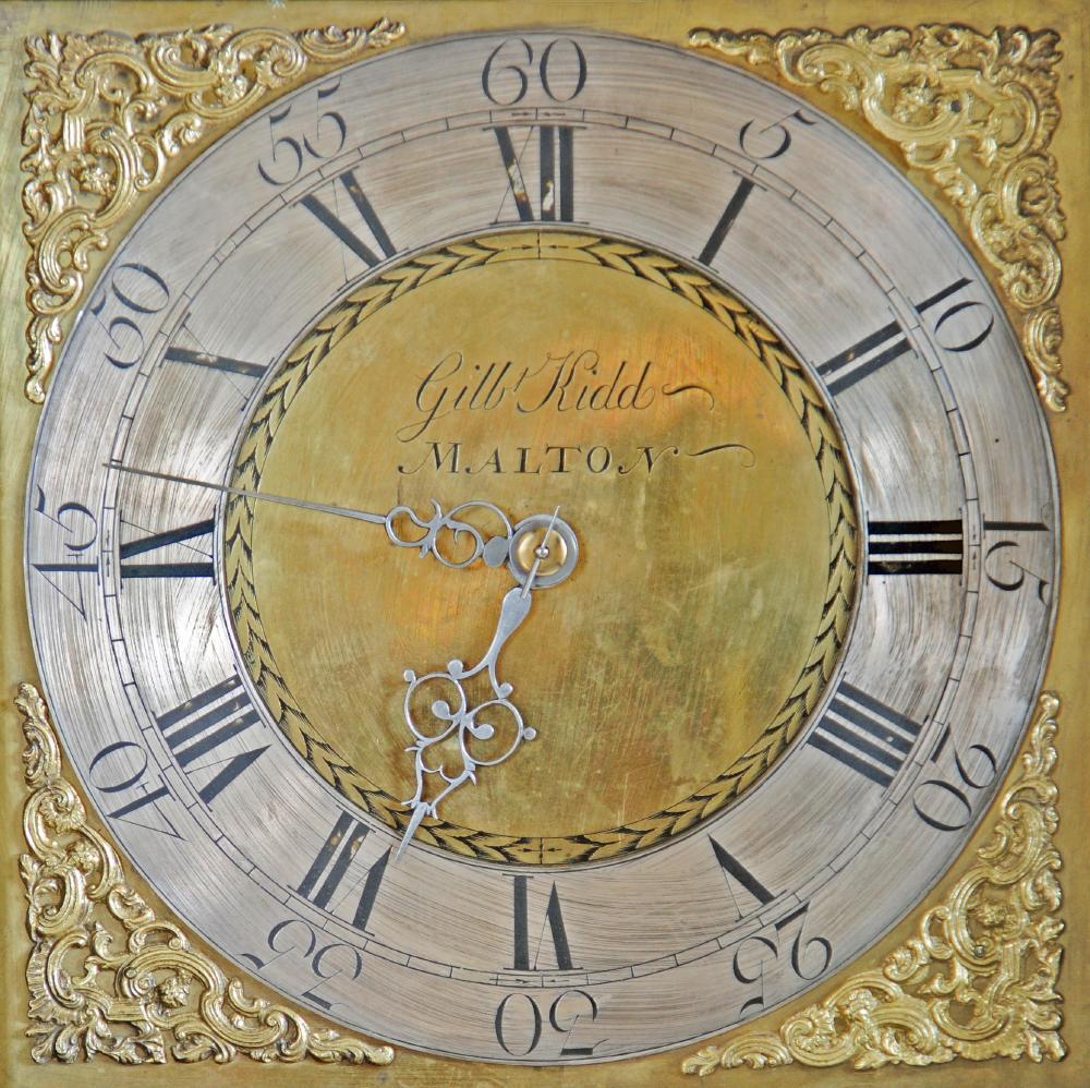 AN OAK LONGCASE CLOCK signed Gilbert Kidd Senior Image
