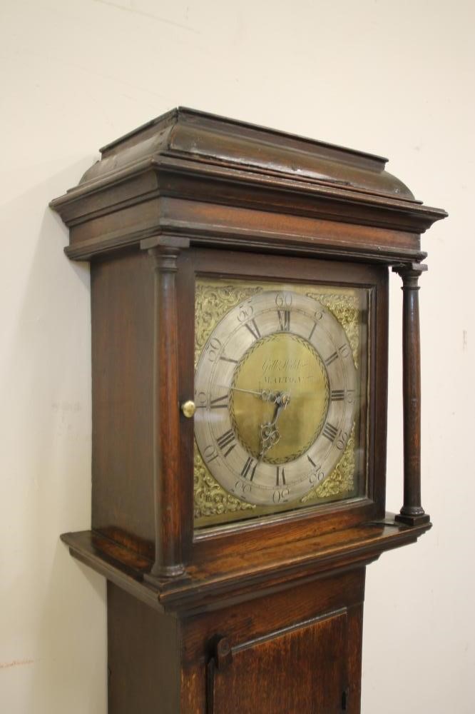AN OAK LONGCASE CLOCK signed Gilbert Kidd Senior Image