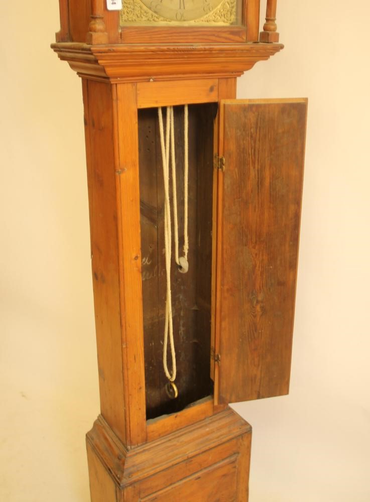A PITCH PINE LONGCASE CLOCK by Thomas Lister Image