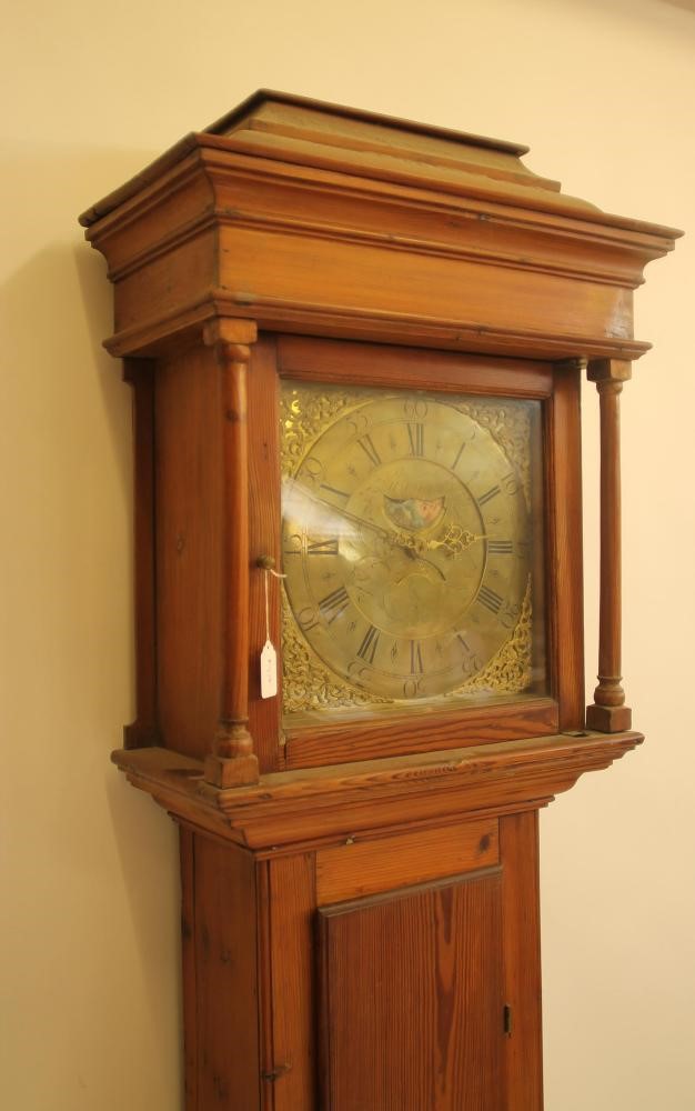 A PITCH PINE LONGCASE CLOCK by Thomas Lister Image