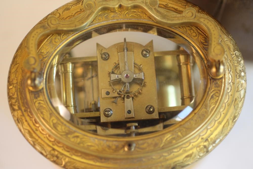 A FRENCH BRASS STRIKING AND REPEATING CARRIAGE CLOCK Image